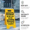 Caution Do Not Lean On Rail Bilingual Sidewalk Sign Kit,