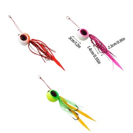 AIMALL Luminous Fishing Lures Glow Artificial Baits with 3D Fisheye, Bright Night Fishing Lures with Stainless Steel Hook, 0.9in, for Freshwater & Saltwater