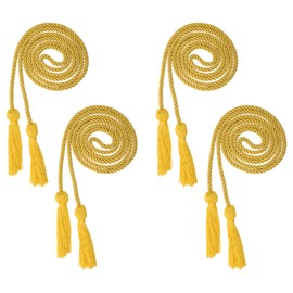 Beautyflier® Pack of 4 Graduation Honor Braided Cords with Sewing Tassels Polyester Yarn Honor Cord for Bachelor Gown for Graduation Students (Gold(4pcs))