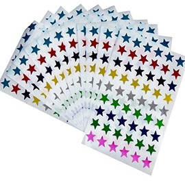Teacher Stickers Label, 1/2 inch Star Reward Sticker for Teacher (Colorful)