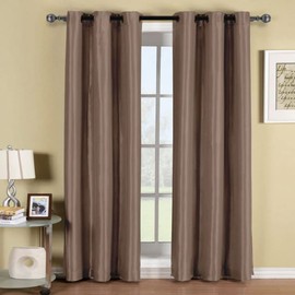 Royal Tradition Blackout Curtain 42 x 63 Inch, Mocha Single Panel/Thermal Insulated Room Darkening Bedroom Curtain