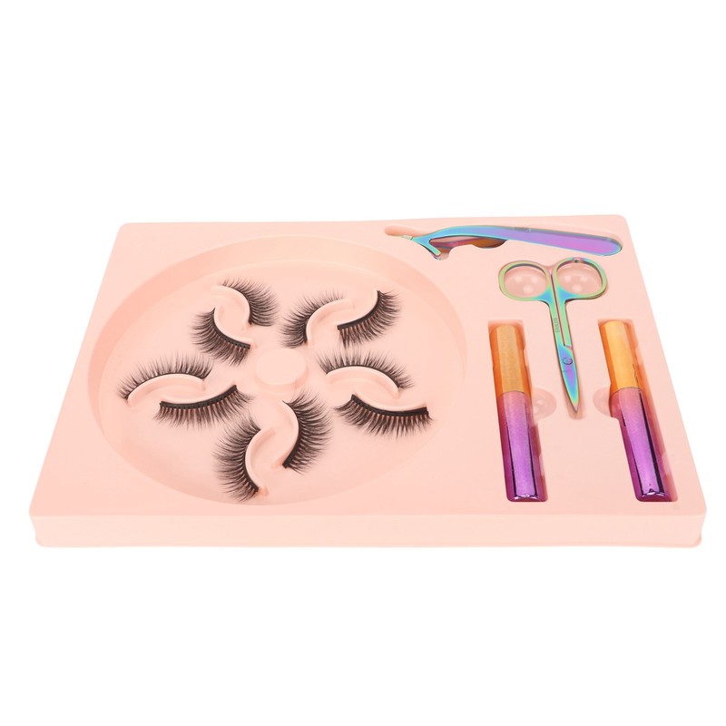 5 Pairs Magnetic Lashes with Eyeliner Kit Glue Free Waterproof
