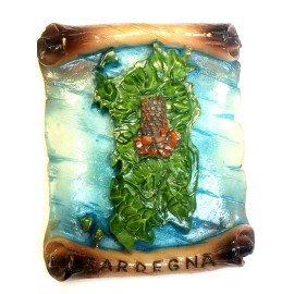 Sardinia, Italy 3D Souvenir Refrigerator Magnet, Made in Italy