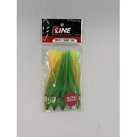 P-Line SQ45-106 S.R. Squid Orange/Chartreuse/Green, 4.5"