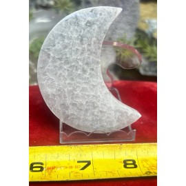 3” Selenite Moon Thick Charging Plate