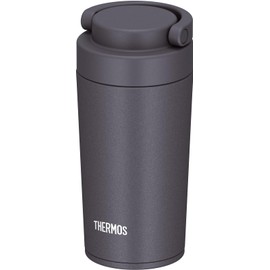 Thermos Water Bottle, Vacuum Insulated Portable Tumbler, Includes Carrying Handle, 11.4 fl oz (320 ml), Metallic Gray JOV-320 MGY