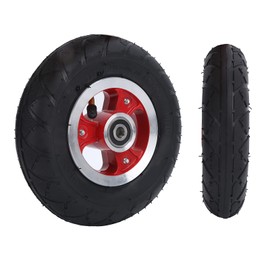 Zunate Pneumatic Tyres, 8 Inch Front Wheel, Pneumatic Tyres, 200 x 50 Rim Inner and Outer Tyres for Electric Scooters, Go-Karts