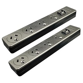 Jackson 4 Way Powerboard 2-Pieces, 90 cm Cable Length, Black