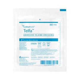 Telfa™ Adhesive Island Dressing, 4 x 4IN, Case of 200