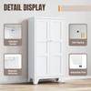 Yizosh Metal Storage Cabinet with Doors and 3 Adjustable Shelves