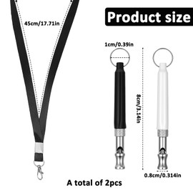Skrfren Dog Whistles, Adjustable Ultrasonic Silent Dog Whistle Dog Training Whistle to Stop Barking Neighbors Dog with Lanyard, Professional Recall Dog Training Whistles Dog-Whistle (2)