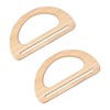 sourcing map Wooden Purse Handles, 175mm 2Pcs D Shape Handbag