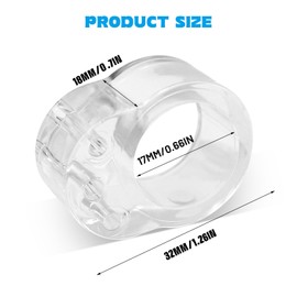 Set of 6 Door Stoppers, Transparent PVC Door Handle Buffers, Highly Elastic Door Handle Protection, Protection for Protecting Walls and Furniture, Wall Door Stopper, Suitable for 16 mm - 17 mm Door