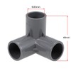 TOP-VIGOR 2Pcs 20mm 3 Way Elbow PVC Pipe Fitting, Tee