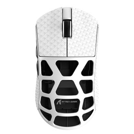 ATTACK SHARK R3 46g Superlight Magnesium Alloy Wireless Gaming Mouse, BT/2.4G/Wired Computer Mouse, 8KHz Polling Rate, PAW3395 26K DPI Sensor Programmable Mice Griptape for PC/Laptop/Mac (White)