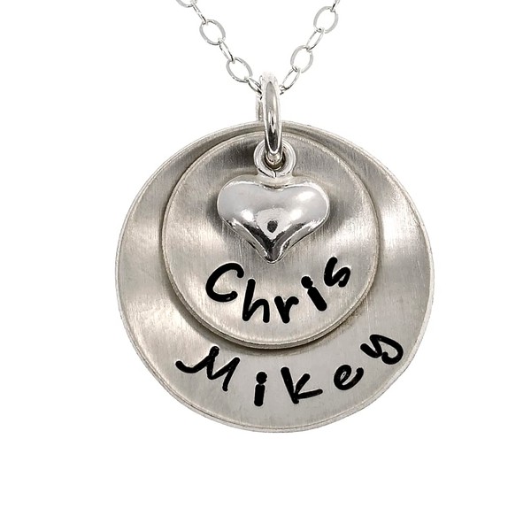 AJ's Collection Lucky Two Necklace Personalized Sterling Silver With 2