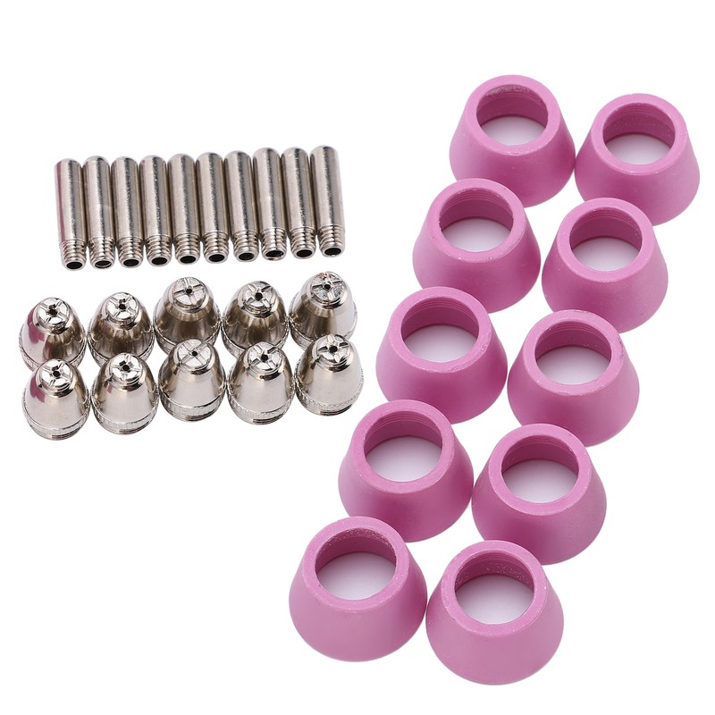 Plasma Cutting Torch Consumables Kit Electrode Contact Tip Ceramics Nozzle
