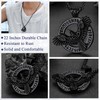 Retro Viking Necklace Mens Raven Pendant Neck Chains for Female