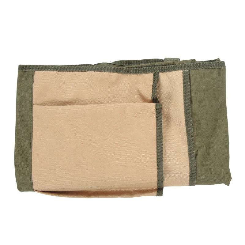 Gardening Apron Green Khaki 600D Oxford Fabric Multiple Pockets Durable
