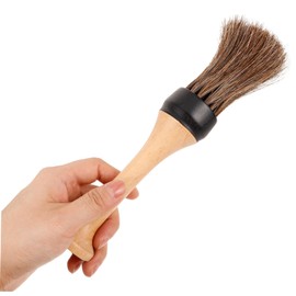 IWOWHERO Hair Brush with Wooden Handle Barber Brush for Hair Salon Soft Bristles Neck Duster Handle