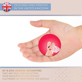 Destination Vinyl ltd Magnet for Refrigerator, Fridge - Cute Finger Bride & Groom Wedding Fun for Office, Cabinet and Whiteboard, Magnetic Stickers, 8675