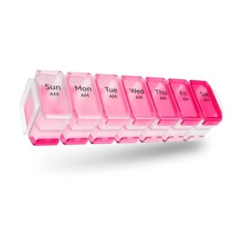 Extra Large Pill Organizer 2 Times a Day – XL Pill Box 7 Day with Big AM/PM Compartments – Fits Large Vitamins, Supplements & Gummies, for 7 or 14-Day Use, Color-Coded, Senior-Friendly, No Spills