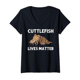 Womens Cute Cuttlefish For Men Women Ocean Animal Lover Fish V-Neck T-Shirt