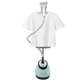 Standing Garment Steamer w/ 0.42 Gal Water Tank, Adjustable Pole, 10 level Adjustment, Heats in 45 Seconds for 60+min Continuous Steaming (Blue)