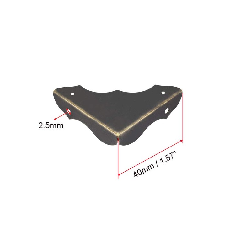 uxcell Metal Desk Corner Protectors Table Edge Cover Guard 40x40x9mm