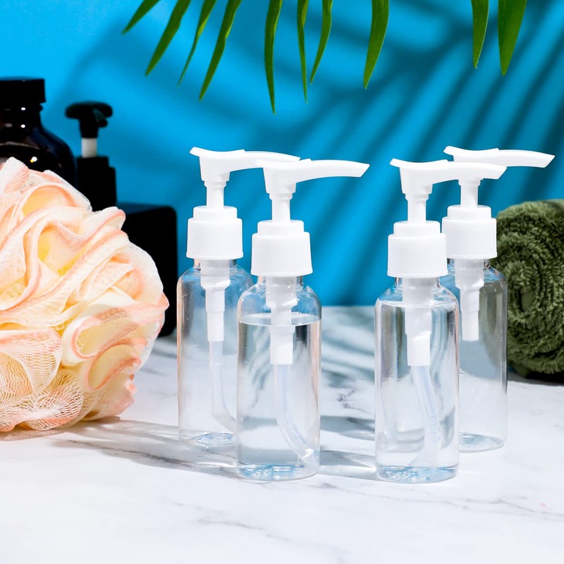 4 Pack Transparent Travel Bottles Pump Bottle Clear Mini Soap