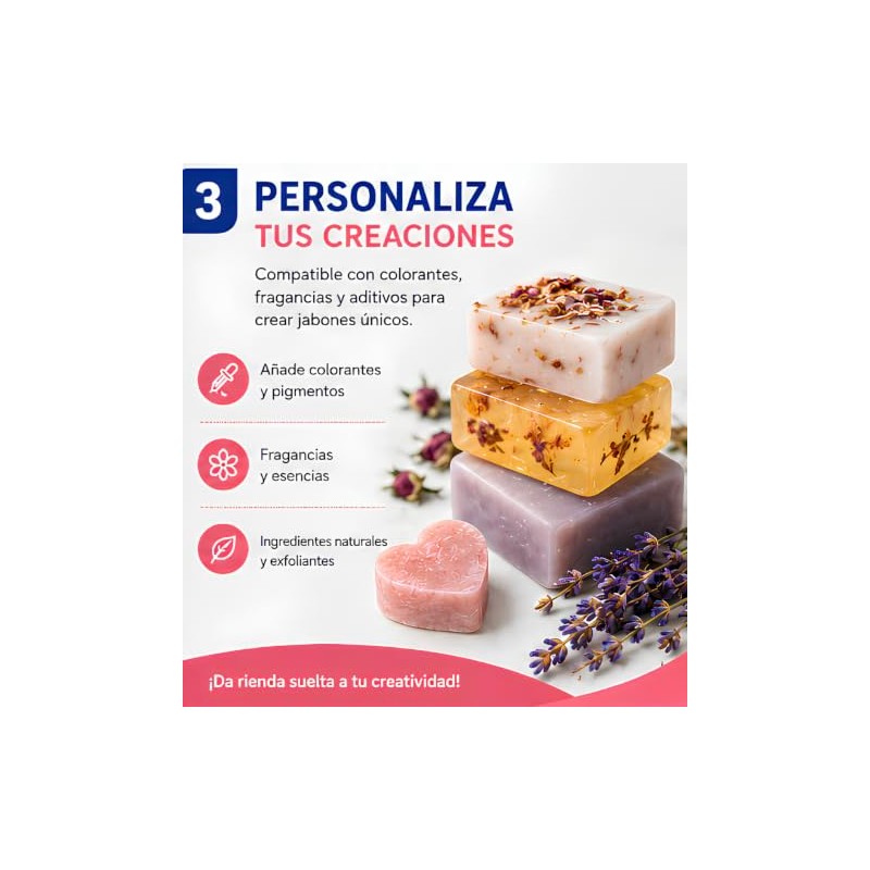 Base Jabón Glicerina Transparente Aceite Coco Jabones Artesanales Decorativos