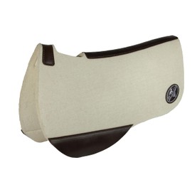 Professional's Choice 100% Steam-Pressed Wool Felt Saddle pad | Round Shape Tan 3/4" Felt | 28" x 30" pad Size