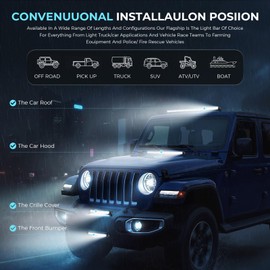 MUVKQC LED Light Bars for Trucks - 10Inch Ultra Slim Light Bar 12V 24V Spot Flood Combo Off Road Driving Lights Waterproof Roof Bumper Lamp for Tractor ATV UTV Pickup Cart SUV(2 Pack)