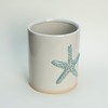 Bicuzat Ceramic Starfish Embossed Utensil Holder, Large Cooking Utensil Crocks