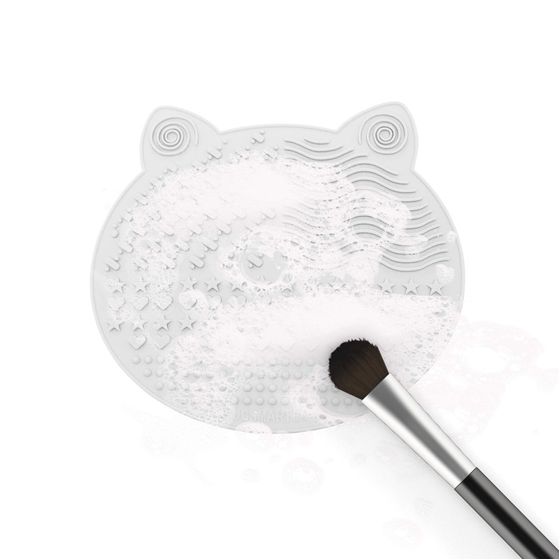 [2-Pack] Makeup Brush Cleaning Mat, Cute Cat Ear Design Silicone