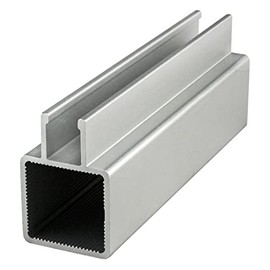 8020, 9025, 1 Inch x 1 Inch 1"x1" Aluminum Quick Frame with Double Flanges QF Tube Profile Grooved Interior Square Tube Frame 80/20 (Clear Anodize, 89" Long)