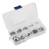 Fasizi 120Pcs 304 Stainless Steel E-Clip Retaining Circlip Assortment Kit