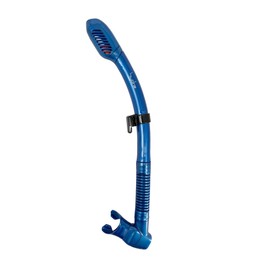Genesis Hydra Dry Snorkel. Easy Breathing Dry Snorkel for Scuba Diving or Snorkeling. Dry Valve Top and Hypoallergenic Mouthpiece - Ice Blue Silicone