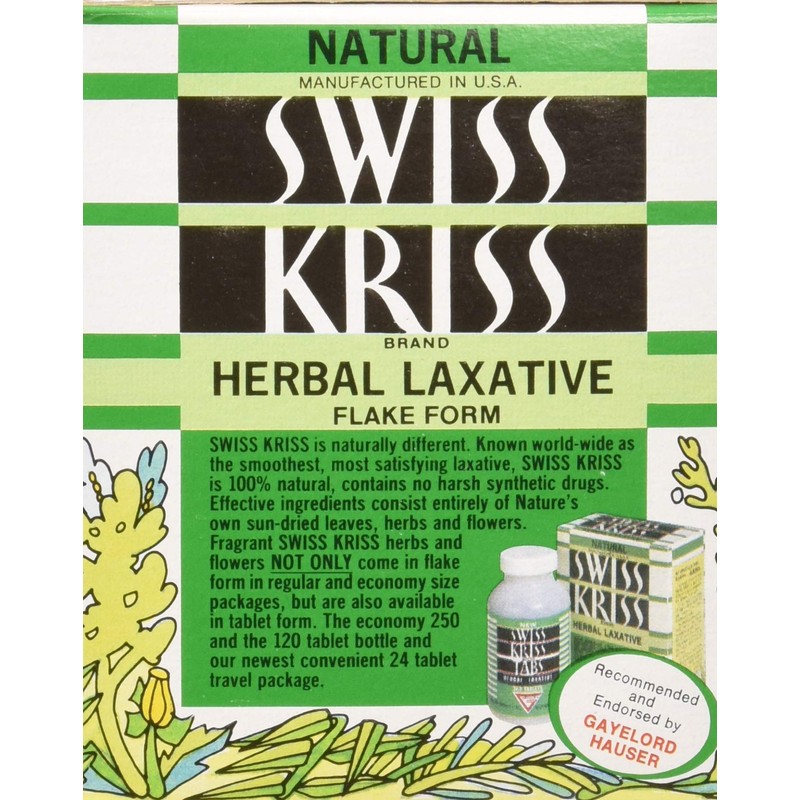 Modern Products Swiss Kriss Herbal Laxative Flake, 3.25 Ounce -