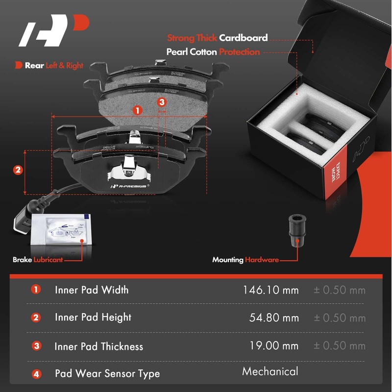 A-Premium Front Vented and Rear Solid Disc Brake Rotors +