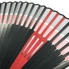 6057 Double Men's Folding Fan, Silk Fan, Double Size, Black,