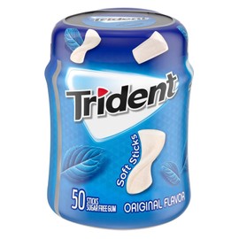 Trident 24-PK Trident Soft Sticks Gum 50ct Unwrapped – Original | 1200 Sticks | Bulk