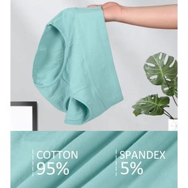 ASIMOON Tummy Control Underwear for Women Cotton High Waisted Plus Size Full Coverage Shaping Panties Briefs Ladies Pack 3XL