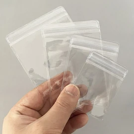 Jewelry Bags PVC Packing Vinyl Anti-Tarnish Clear Mini Zipper Bags Sealed Packing Bags Antioxidant Zipper Bags (5x7+6x8+7x10+8x12cm-200pcs)