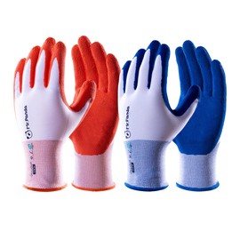Mr.Panda 2 pares de guantes de jardinería respetuosos con la piel para mujer, guantes de jardín con revestimiento de látex, guantes de trabajo para ex