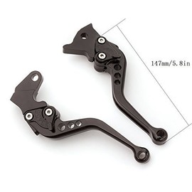 FXCNC CNC Aluminum Short Adjustable Brake Clutch Levers Compatible with NINJA 650R/ER-6F Z650 Z900 2017-2020, VERSYS 1000 2015-2020, VERSYS (650cc) 2015-2020