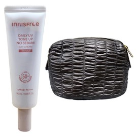 Innisfree Daily UV Tone Up No Sebum Sun Cream 50ml (Beige) + Cosmetics Pouch / 이니스프리 데일리 유브이 톤업 노세범 선크림 50ml (베이지)+화장품 파우치