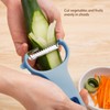 Vegetable Peelers Set, Straight/Serrated/Julienne Peelers for Kitchen, 3 Pieces Stackable