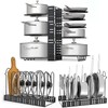 Toplife Lid Organiser for Plates, Drainer, Lid Holder, Kitchen Pot