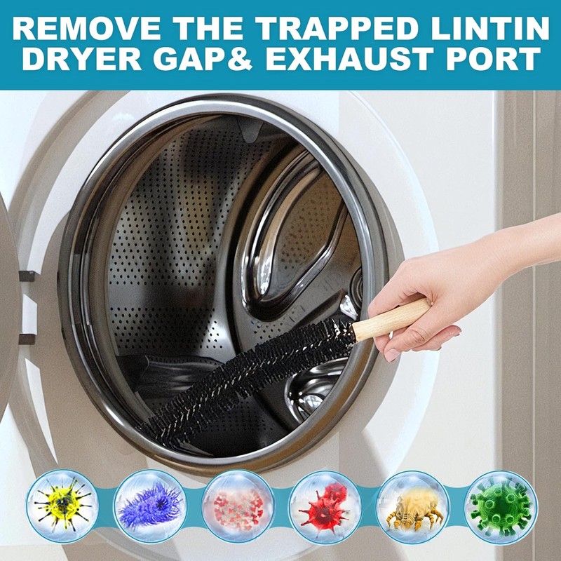 Sealegend 58-Piece 52-Feet Dryer Vent Cleaner Kit, Dryer Cleaning Tools,
